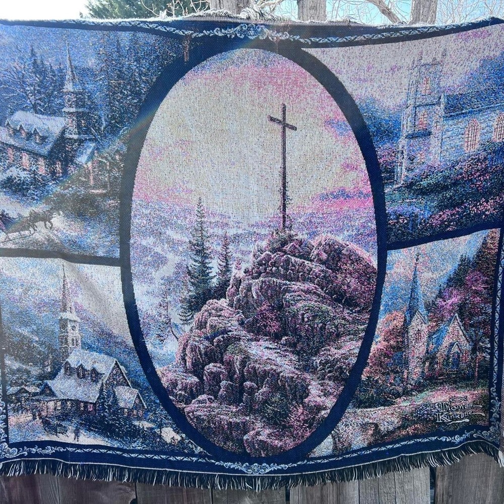 Thomas Kinkade Woven Tapestry Blanket